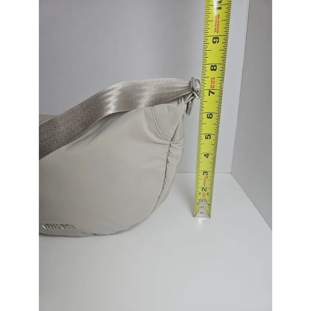 Athleta Bags‎ Womens All About Water Repellent Crossbody Bag Purse Hobo, Beige